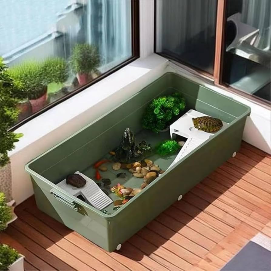 Amazon | Dmoiuhi亀水槽 大きい ボックス カメ槽 亀飼育用